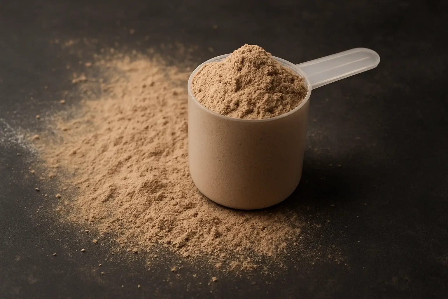 whey protein with scoop